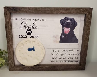 Pet Memorial Shadowbox, Pet memorial, Dog Memorial , Cat Memorial, Loss of Pet Gift, Dog collar frame, Pet Sympathy Gift