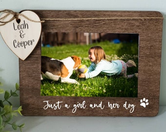 Dog Photo Frame, gift for girls, Gift for Loss of dog for child,  dog gift for kids, dog Lover gift, dog frame