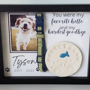 Pet Memorial Shadowbox, Pet memorial, Dog Memorial , Cat Memorial, Loss of Pet Gift, Pawprint holder, pet memorial frame, Pet Sympathy Gift