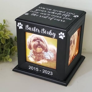 Pet Urn for dogs ashes, Pet Urn for cats, Dog Urn with picture, cat urn with photo, Pet memorial cremation urn , Urn for dogs, urn for cats