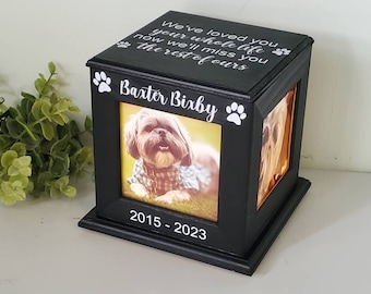 Custom pet Urn for ashes, Pet Urn for cats ashes, Dog Urn with picture, Pet cremation urn, pet memorial
