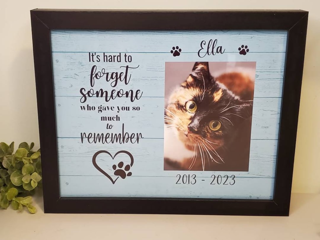 Pet Memorial Picture Frame, Pet Memorial, Dog Memorial Photo Frame, Cat ...