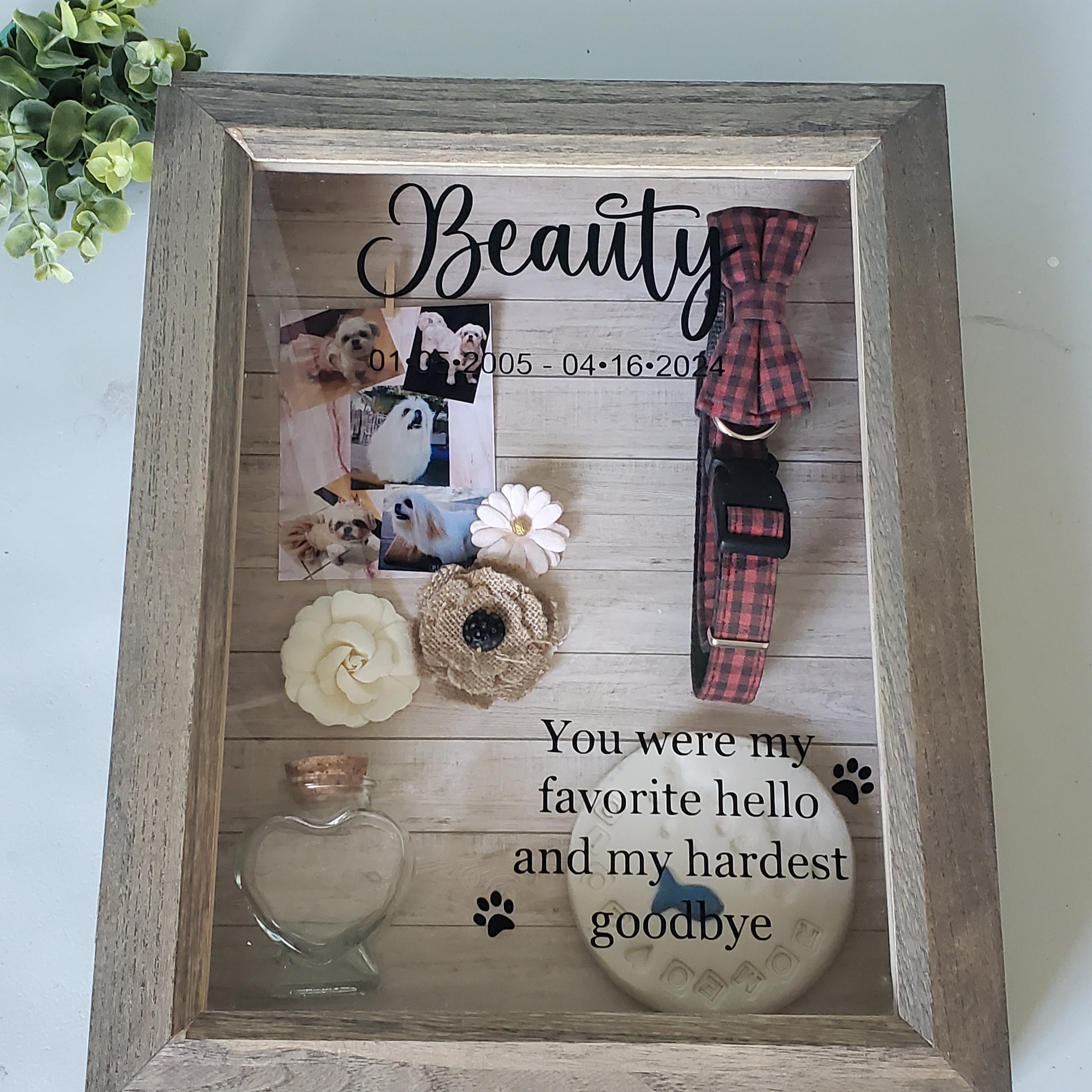 Artibetter 8x6 Display Frame Shadowbox Display Case Wooden Picture Frame With Glass Rustic Memory Display Case For Tickets And Photos 4 thumbnail image