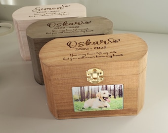 Urna para mascotas personalizada, urna de madera personalizada para mascotas, urna para perro grabada