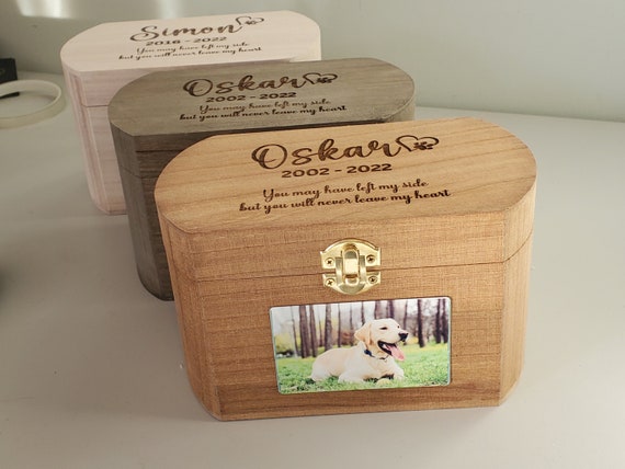Custom Pet Urn, Personalized Pet Urn wood, Engraved Dog Urn