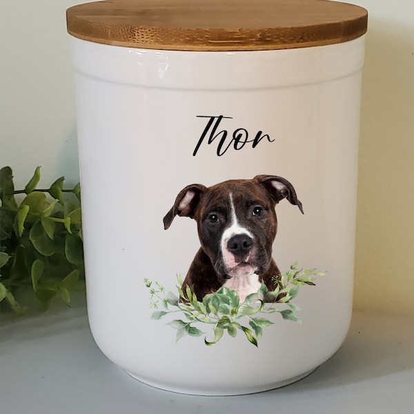 Ceramic Pet Urn memorial , personalized pet urn for dogs, pet memorial urn, custom Dog Urn for Ashes, Pet Memorial engraved urn with photo
