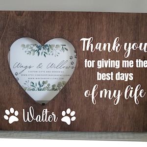 Pet Memorial, Dog Memorial Frame, Cat Memorial, Loss of Pet Gift, Pet Photo Frame, Pet Sympathy Gift, Gift for Loss of Dog, Wood frame