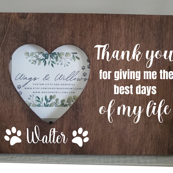 Pet Memorial, Dog Memorial Frame, Cat Memorial, Loss of Pet Gift, Pet Photo Frame, Pet Sympathy Gift, Gift for Loss of Dog, Wood frame