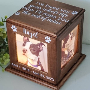 Pet Urn for Dog, Pet urn for dogs ashes, Dog Urn with picture, Pet Memorial Photo Frame, Urn for dogs, pet urn for cats, pet Memorial urn