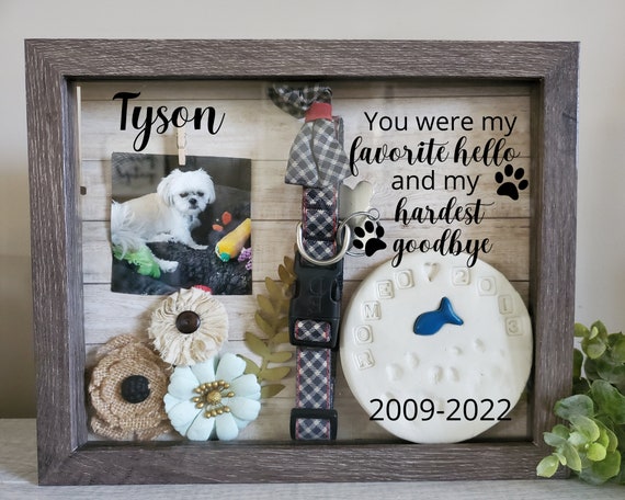 Pet Memorial, Pet Memorial Shadowbox Frame, Dog Memorial Gift, Cat Memorial  Frame, Loss of Pet Gift, Personalized Pet Memorial Shadowbox 