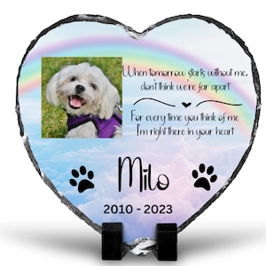 Pet Memorial slate frame, pet memorial grave marker, Dog Memorial gift , Cat Memorial frame, Loss of Pet gift,,  pet memorial stone