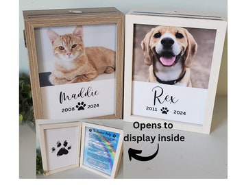 Pet Urn for large dogs , Pet Memorial Box Urn, personalized dog urn,  Dog memorial Urn, Cat Urn, keepsake Box for Pet, Box for ashes