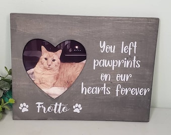 Pet Memorial, Dog Memorial Frame, Cat Memorial, Loss of Pet Gift, Pet Photo Frame, Pet Sympathy Gift, Gift for Loss of Dog, Wood frame