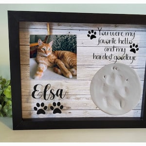 Pet Memorial Shadowbox, cat memorial frame, Dog Memorial , Cat Memorial Gift for Loss of cat, Personalized Pet Memorial Shadowbox