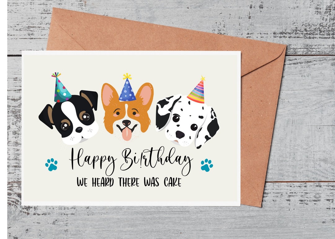 Dog Birthday Card, Pet Birthday Card, Card for Dog Mom, Dog Birthday - Etsy