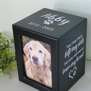 Large Pet Urn with photo, pet urn for dogs, urn for cat, Pet Memorial cremation Box, Keepsake Box, cat urn, Dog Urn, urn, Urn for dogs