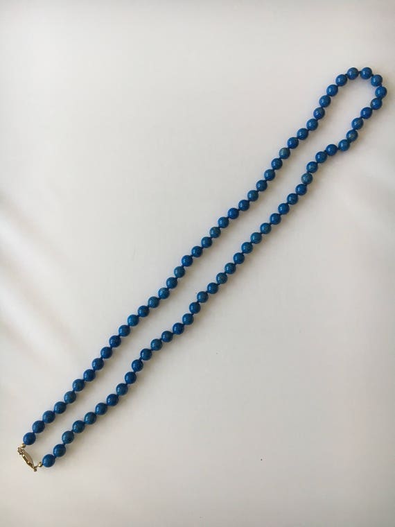 Natural Lapis Lazuli Beaded Necklace