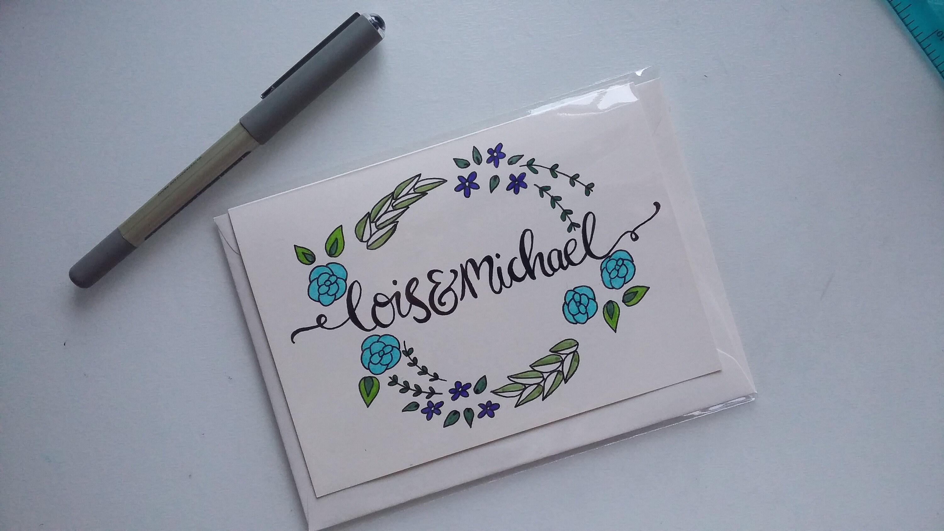 Personalised Couples Name Card