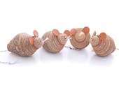 Mischief of FOUR mice - Leather-eared Mouse cat toy - recycled cardboard structure