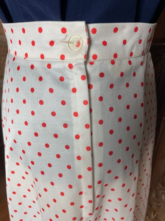 Womens Vintage Polkadot A-line skirt - image 3