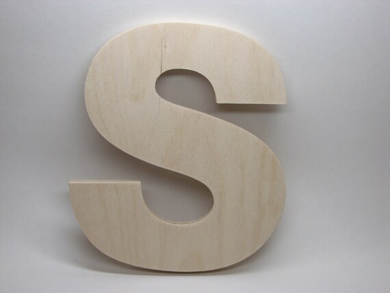 Package of 1, 14 Inch X 1/2 Thickness Baltic Birch Wood Letter S in The  Arial Font | Thick | Upper Case for Art & Craft Project, Made in USA