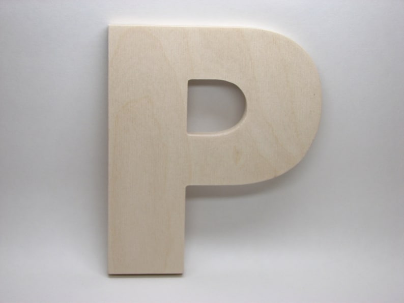 8 Wooden Letter P Arial Font Unfinished Baltic Birch Wood Craft 8 Inch Capital Decorative