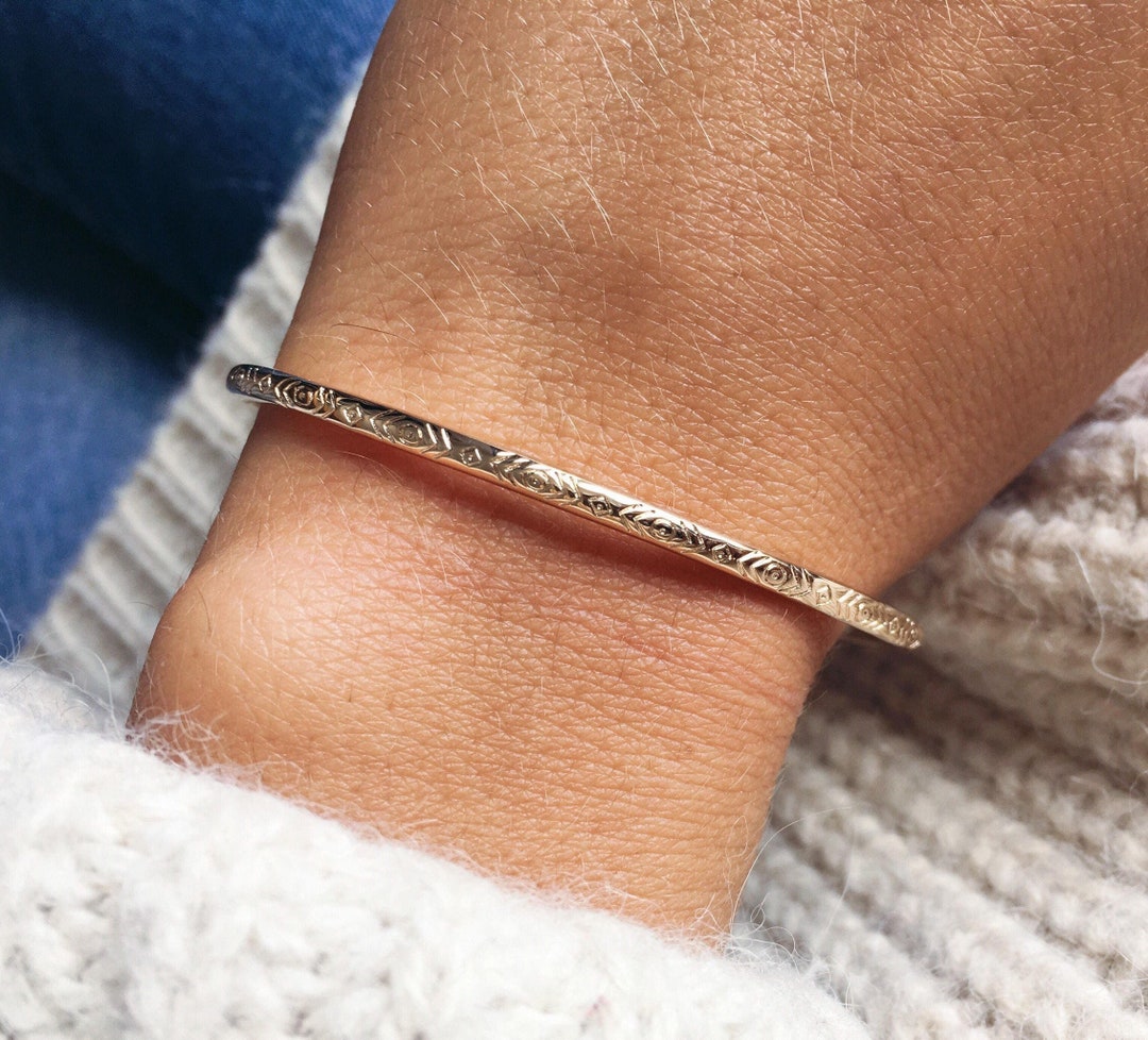 アクセサリー 18k(750) engraved adjustable bracelet zancan-zancan-exb781r-n-mens-