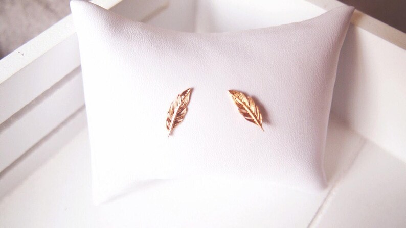 Earrings silver leaf 925 feather chips silver sterling earrings Jewelry