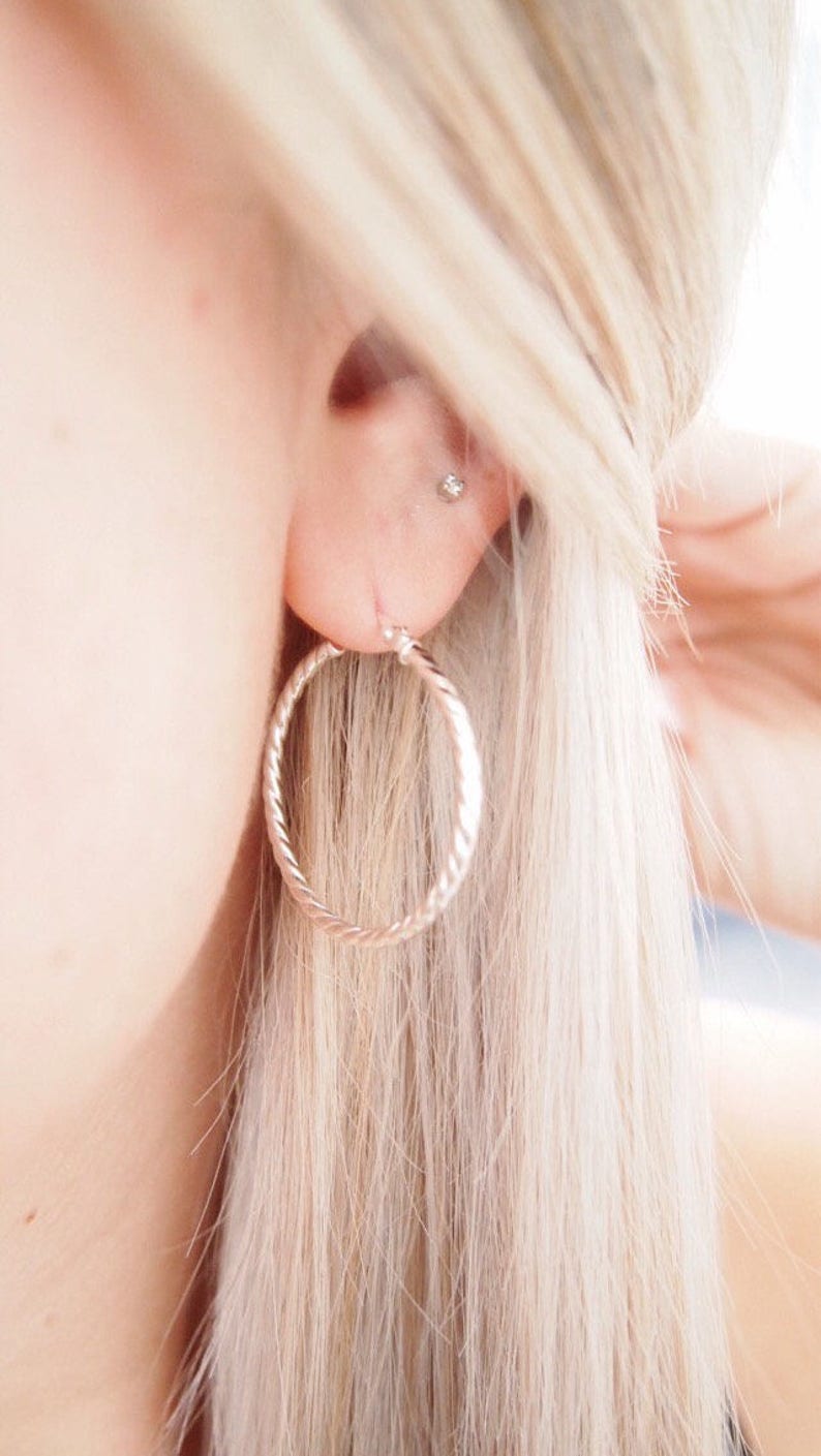 gold plated earrings Jewelry 18K gold plated hoop earrings 750
