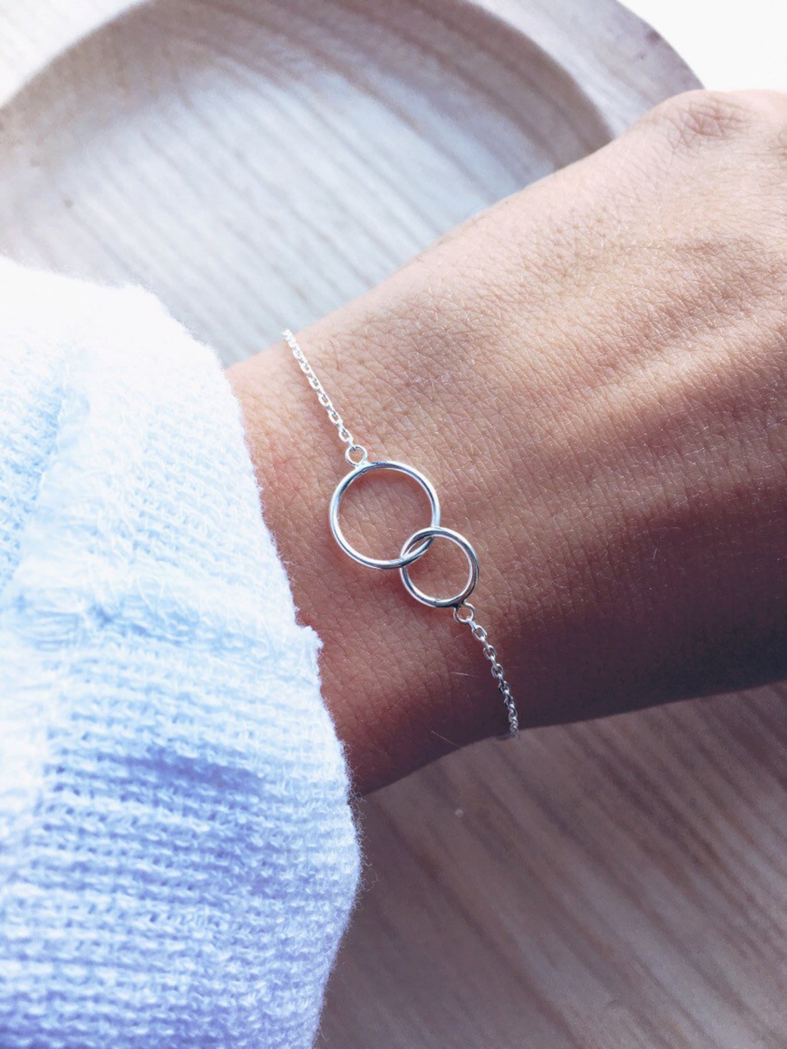 Bracelet Fin En Argent 925 Maille Chaîne - Marque IZUIZ - Occasion