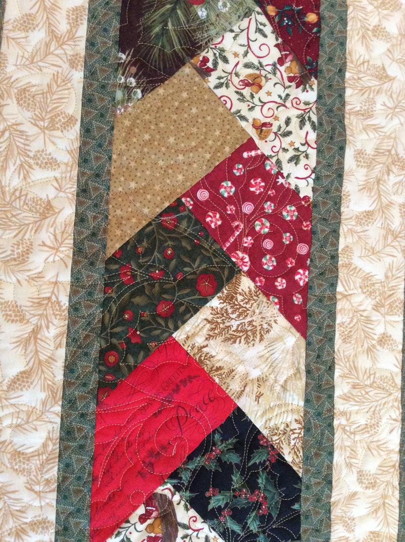 Extra Long Fall Christmas Quilted Table Runner Six Foot Table Etsy