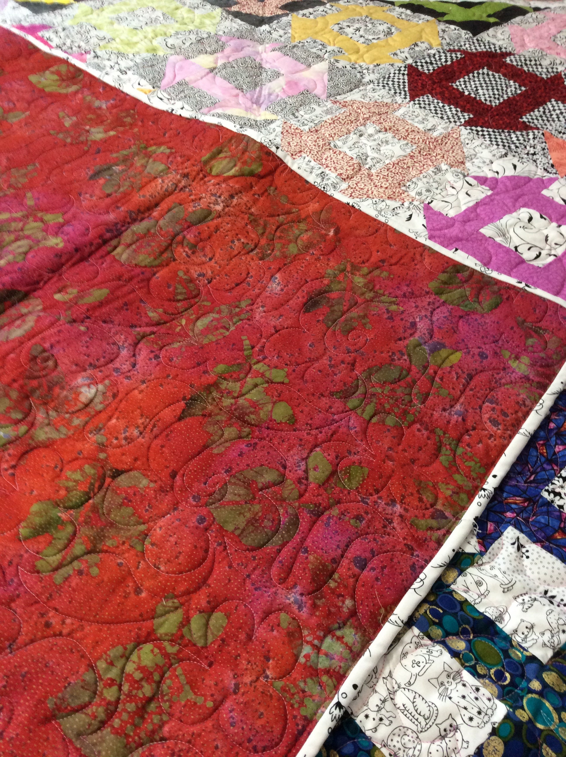 Scrappy Patchwork Quilt/twin Bed Quilt/large Lap Quilt/churn Dash Quilt ...