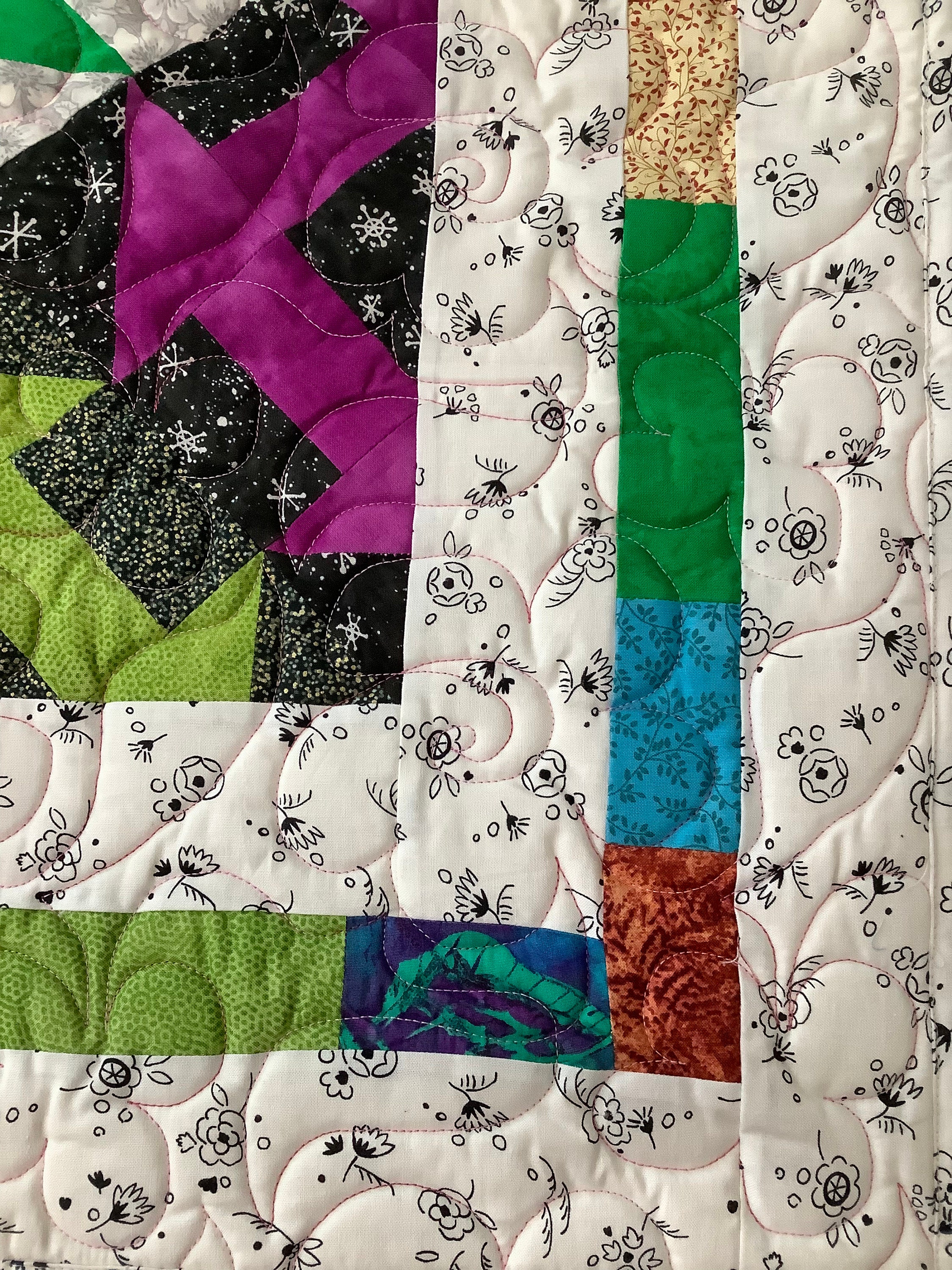 Scrappy Patchwork Quilt/twin Bed Quilt/large Lap Quilt/churn - Etsy