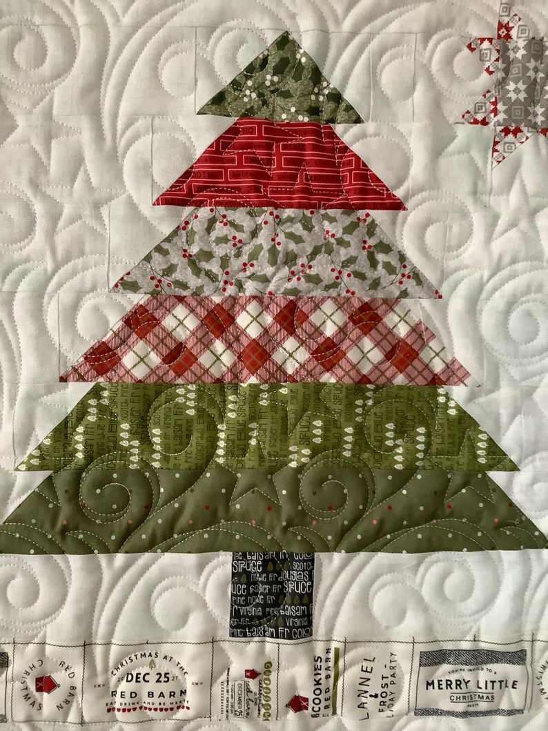 Christmas Tree Wall Hanging or Table Runner in Scrappy Holiday Etsy