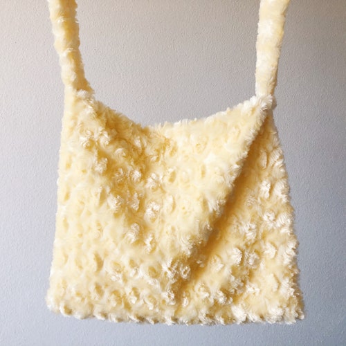 fluffy yellow bag