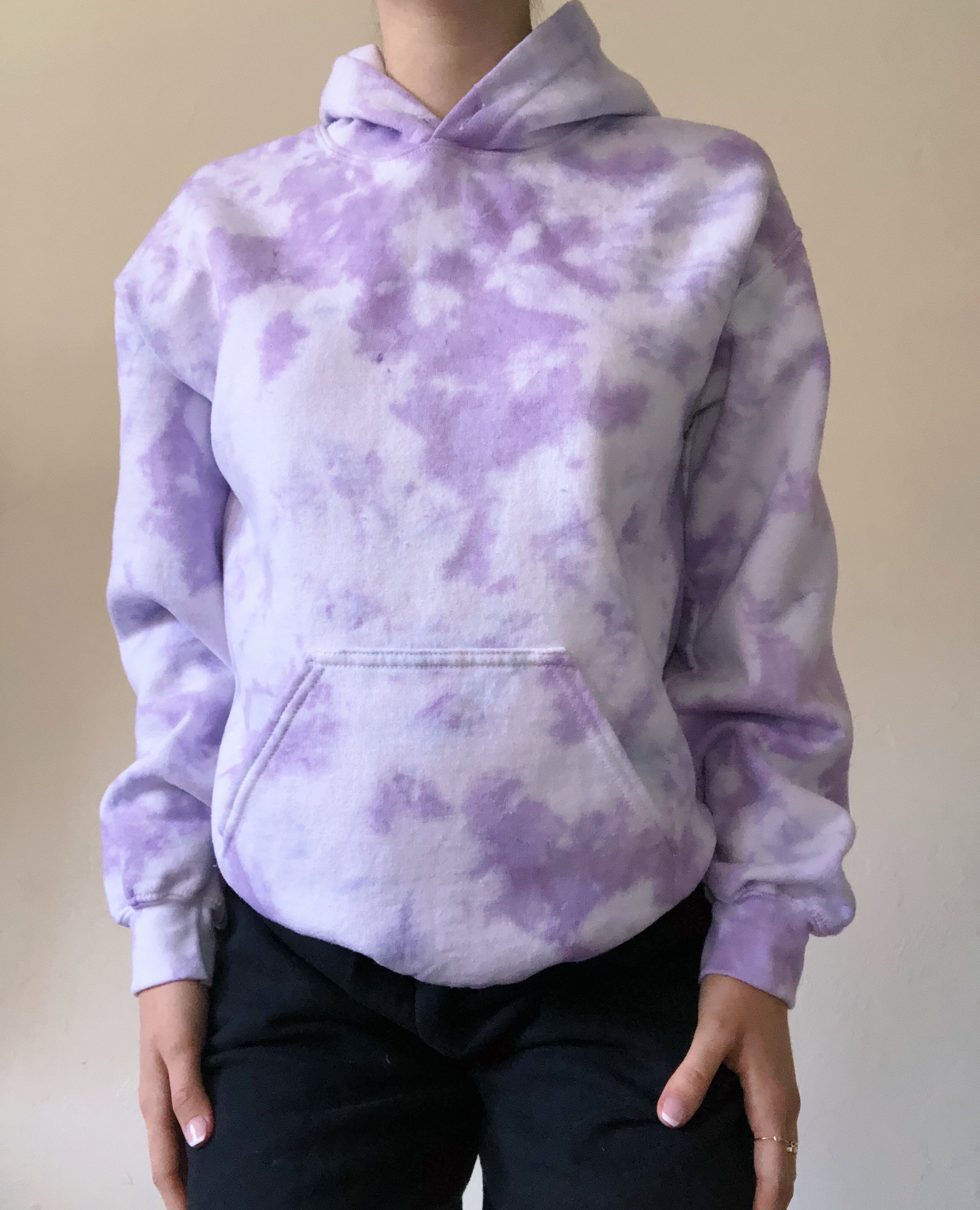 light purple tie dye hoodie