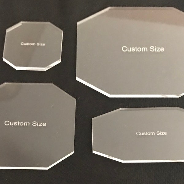 Custom Cut Acrylic Octagon Pattern Templates