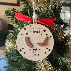 The Miles Don&#39;t Matter Ornament - Personalized - Friendship - Family