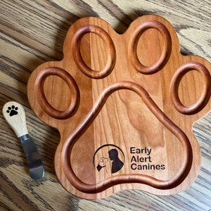Dog Paw Shaped Cutting Board / Trivet / Cheese Board / Early Alert Canines