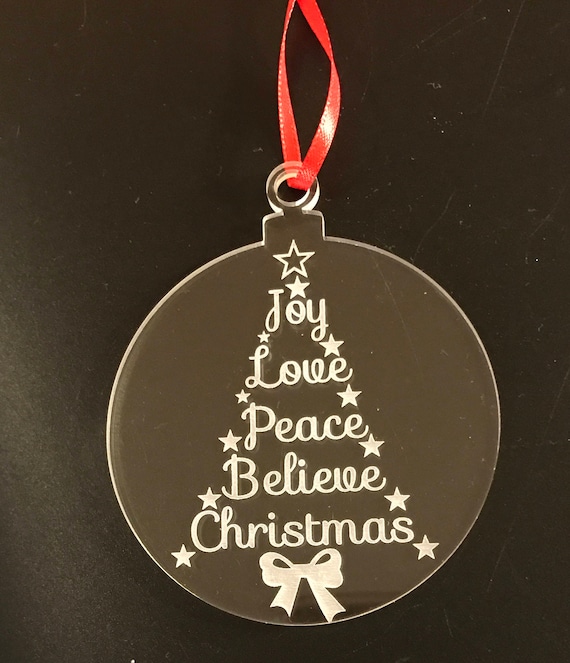 Clear Acrylic Laser Engraved Christmas Ornaments Etsy image 0 - Clear Acrylic Laser Engraved Christmas Ornaments Etsy