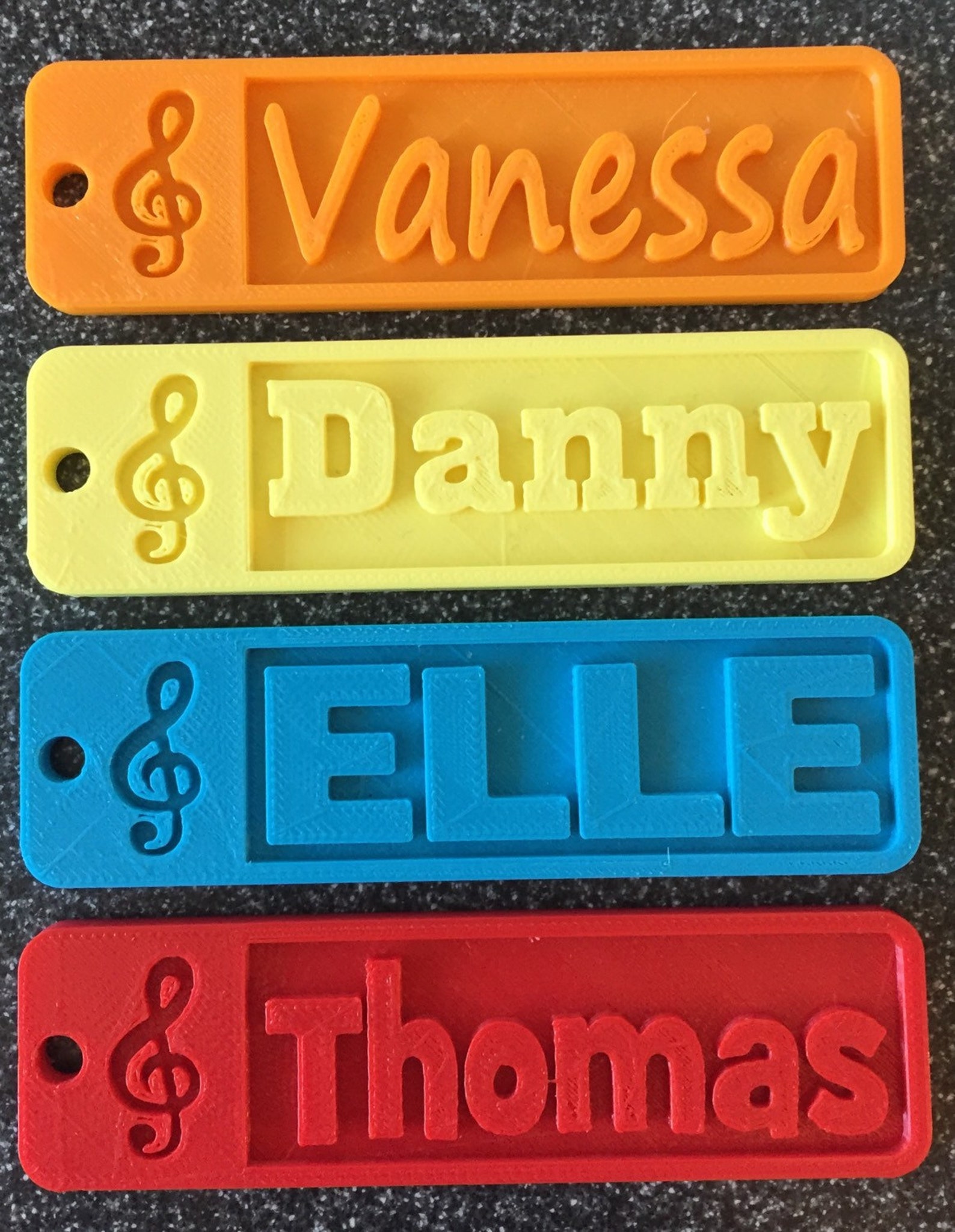 Personalized 3D Printed Keychain Luggage Tag Kid's Etsy