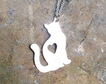 Cat charm necklace pendant