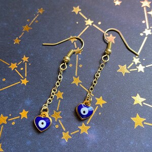 Vintage Earrings Spiritual Golden Sun VividColors Gold Energy Jewelry Reiki Yoga Good Luck Charm Alchemy Eclipse