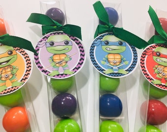 Ninja Turtles - Birthday Party Favor Gumball Candy, set of 6