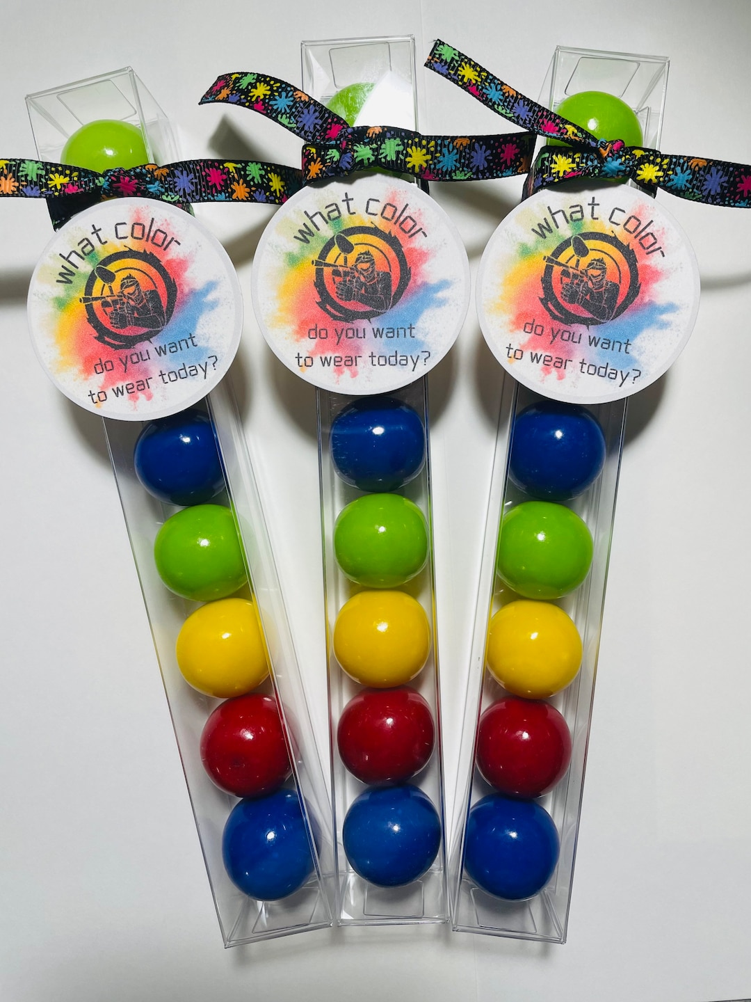 Paintball Birthday Party Favor Gumball Candy SET OF 6 Etsy