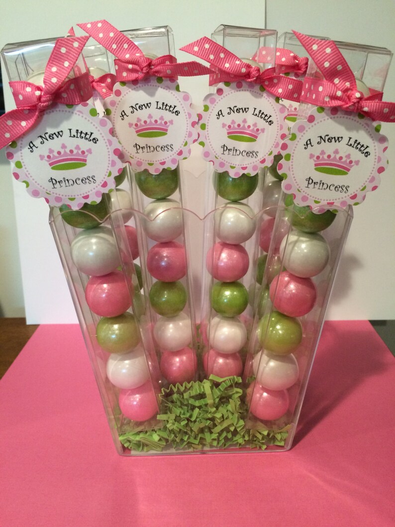 Baby Girl Shower Party Favor Gumball Candy set of 6 | Etsy