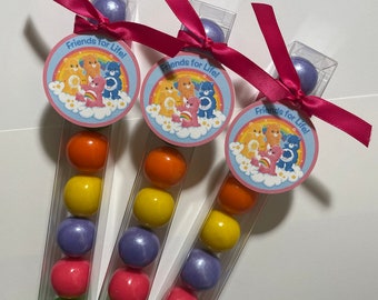 Care Bears Friends Birthday- Party Favor Gumball Candy, SET OF 6