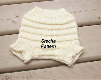 PDF Knitting Pattern - Baby Diaper Cover,Handknitted Wool diaper cover,Hand knit wool soaker Knitting Pattern