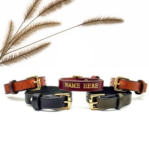 Equestrian Leather Bracelet With Name - Personalized Equestrian Jewelry Horse Memorial Pet Remembrance Gift - FREE Shipping