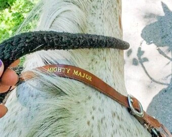 Custom Leather Wither Strap - Personalized Horse Tack, Western Saddle Breast Collar Addition - FREE Shipping